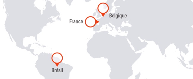 Diagam : Belgique, France et Brésil